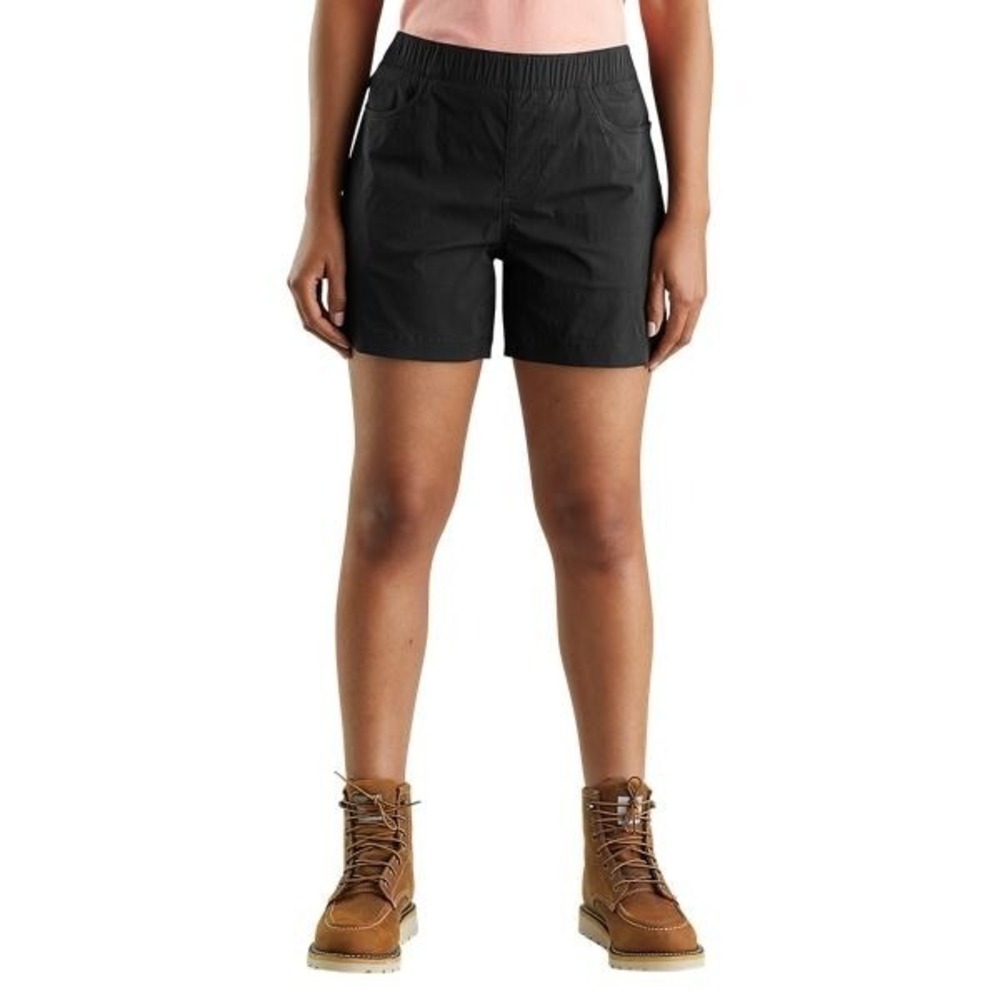 Carhartt Women's Force Relaxed Fit‎ Work Shorts 5 in Black, Small